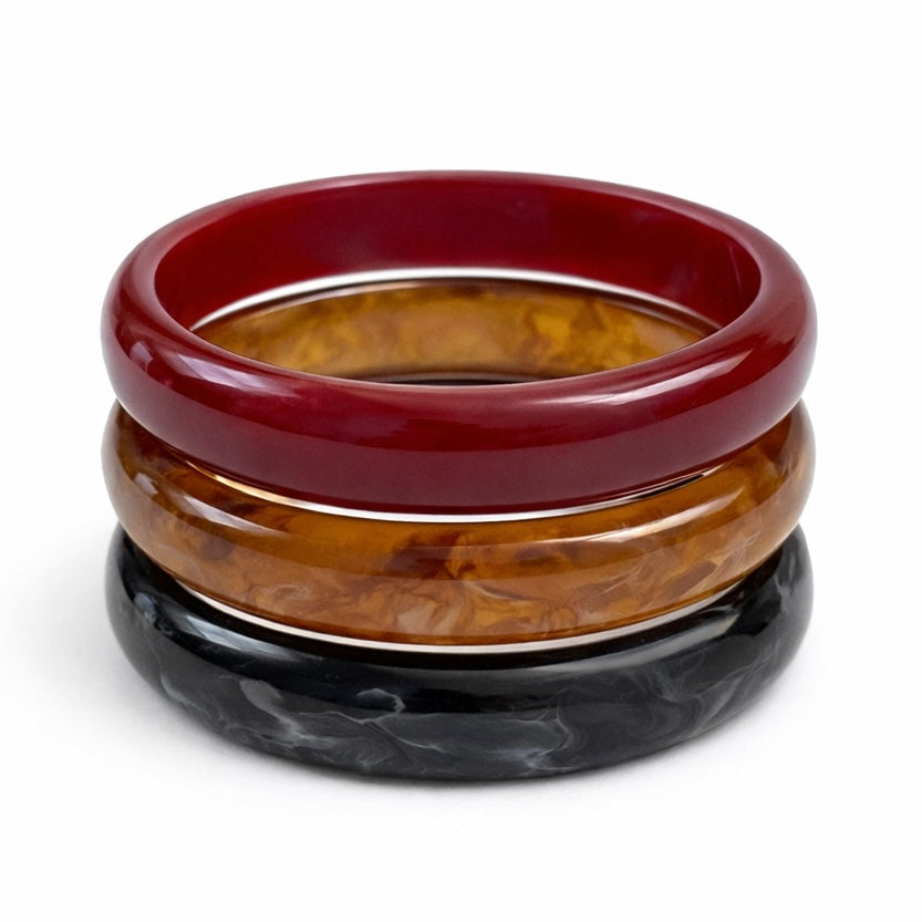 Erica Oscuro - Lot de 3 Joncs Résine