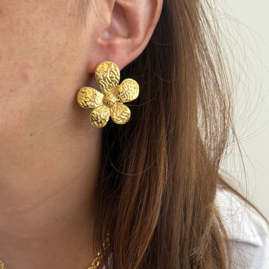 Boucles Big Flor - doré ou argent