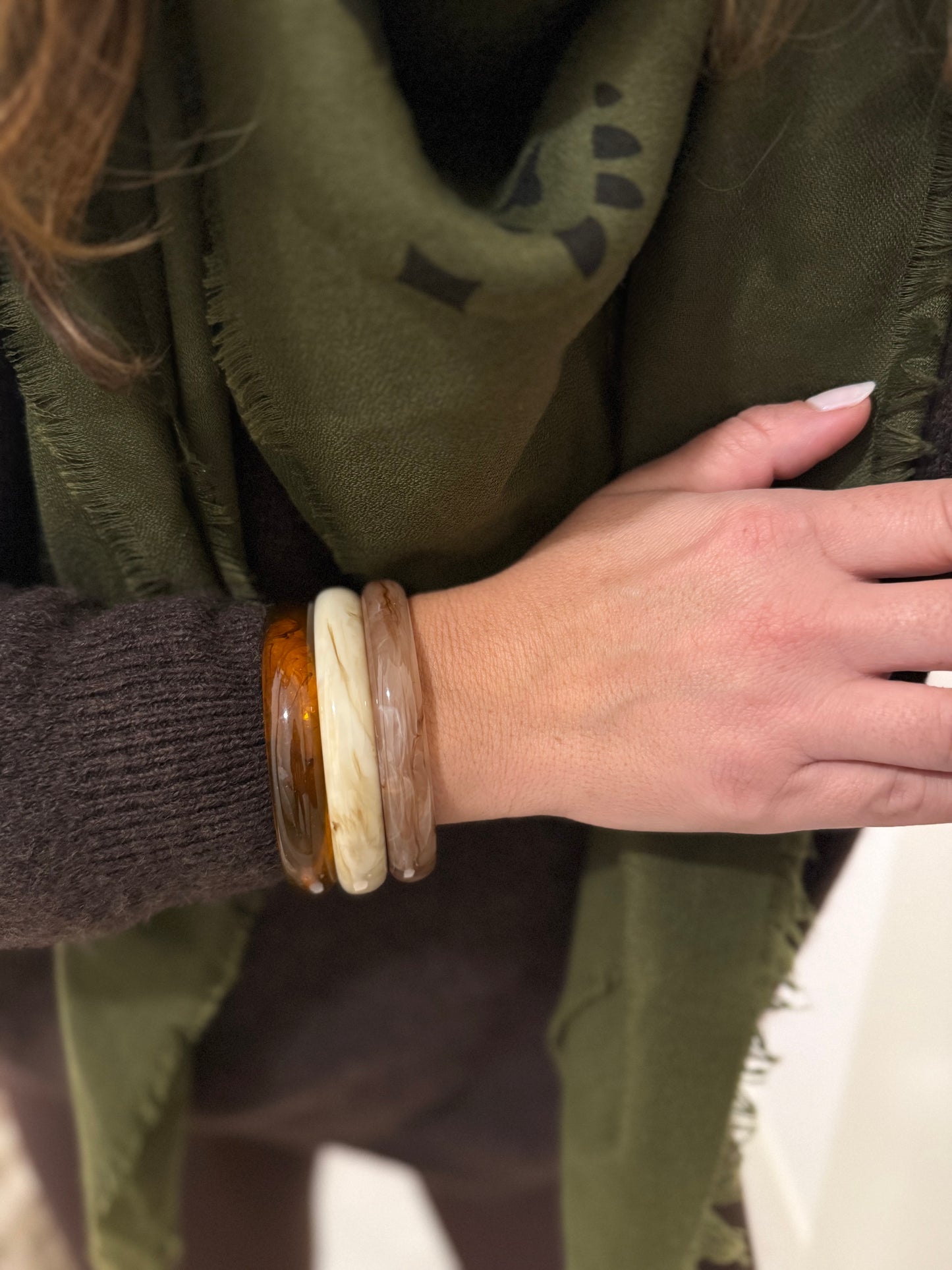 Erica Brun - Lot de 3 Joncs Résine