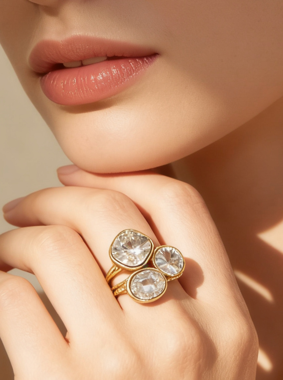 Bague Shani - vert ou blanc