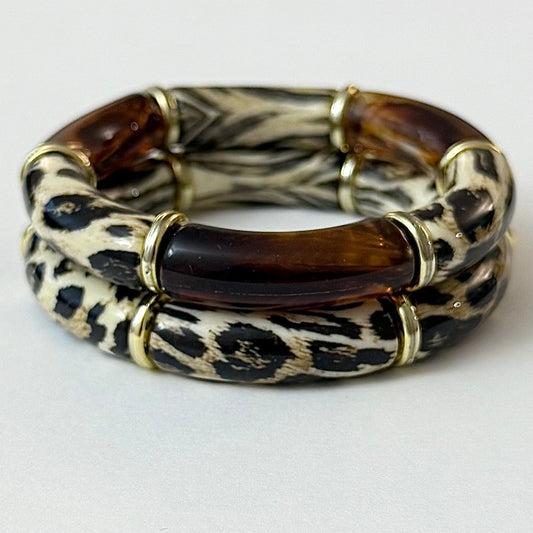 Savage Twins - Ambre - lot de 2 bracelets