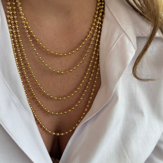 Sylvia - collier cinq rangs