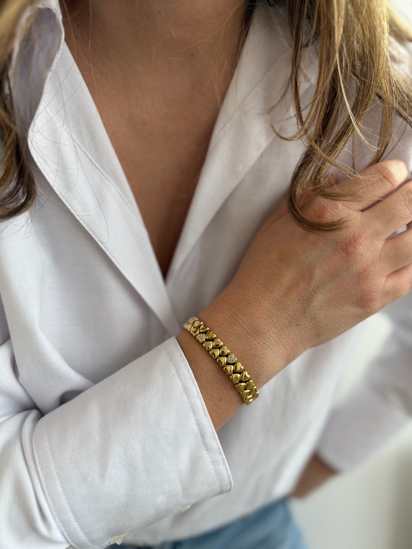 Tulpa - bracelet élastique - doré, argent ou bicolore