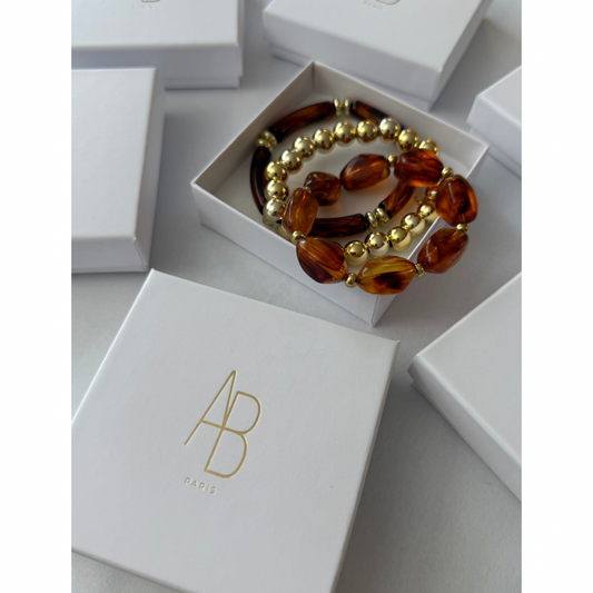 Trio de bracelets Ambre - 𝑆𝑒́𝑙𝑒𝑐𝑡𝑖𝑜𝑛 𝑠𝑝𝑒́𝑐𝑖𝑎𝑙𝑒 𝑁𝑜𝑒̈𝑙