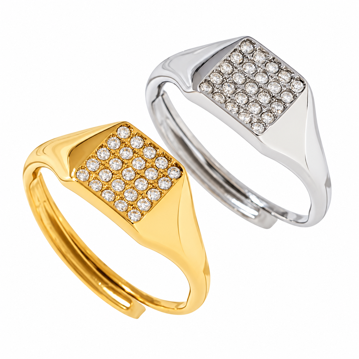 Petite chevalière ajustable - doré ou argent