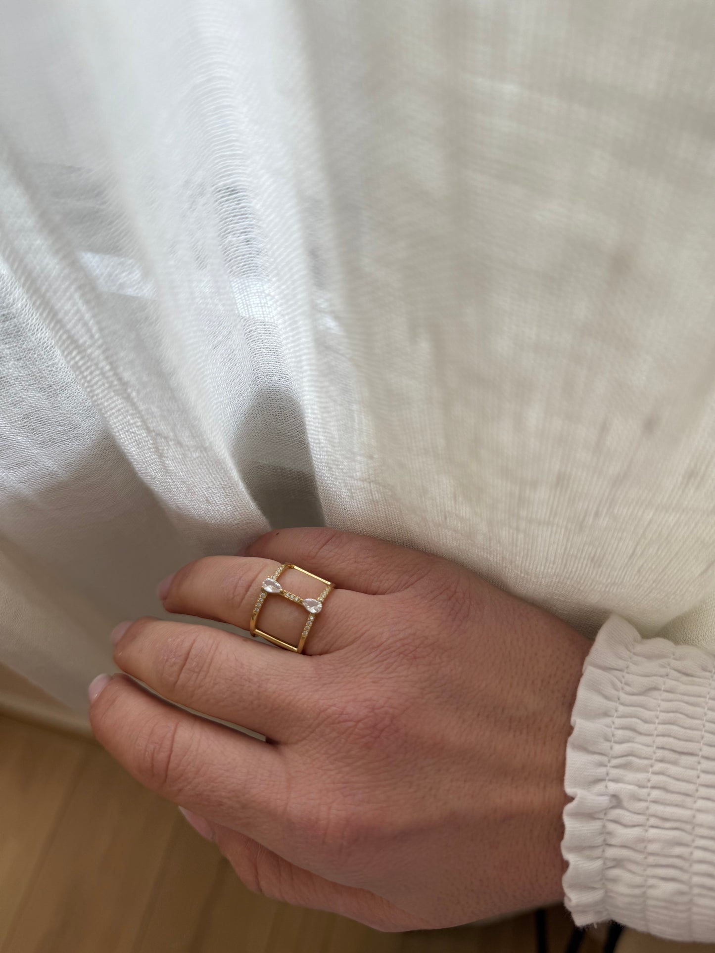 Bague ajustable Sally - doré ou argent