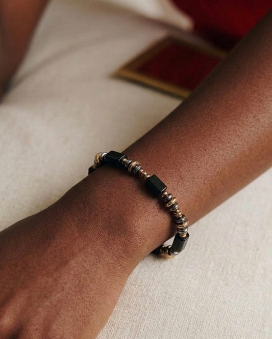 Santorin - le bracelet - noir ou blanc