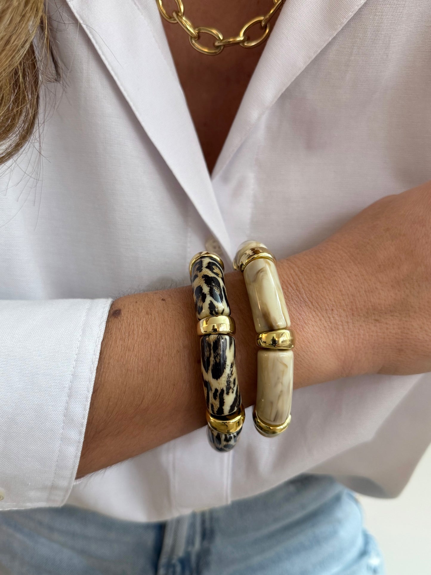 Gemini - Beige - lot de 2 bracelets