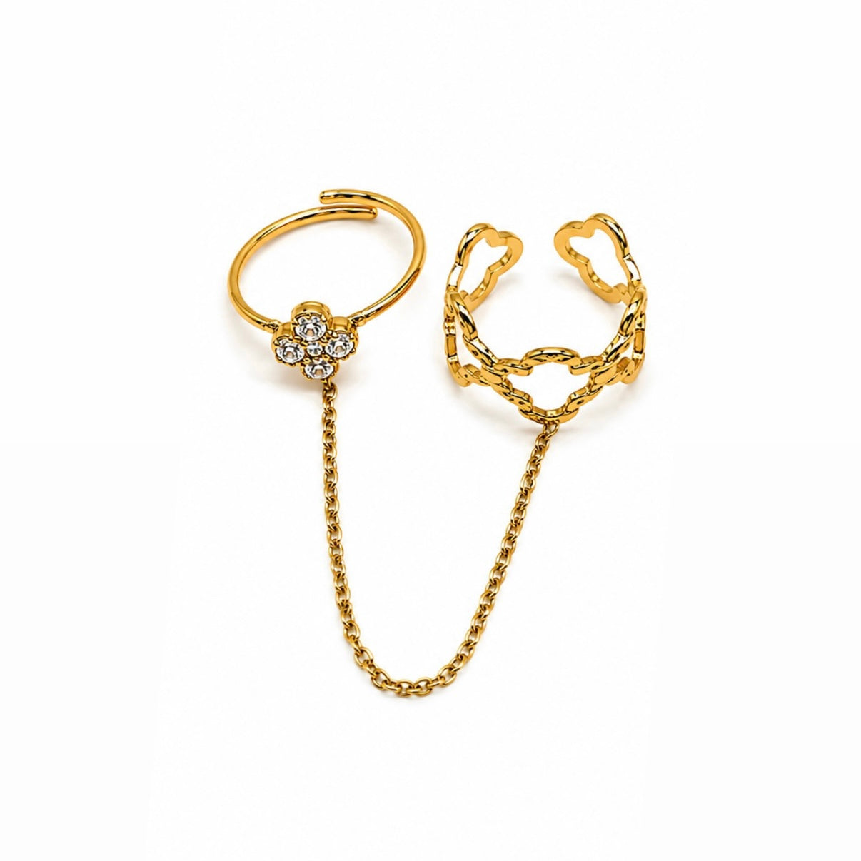 Rosie - double bague - doré ou argent