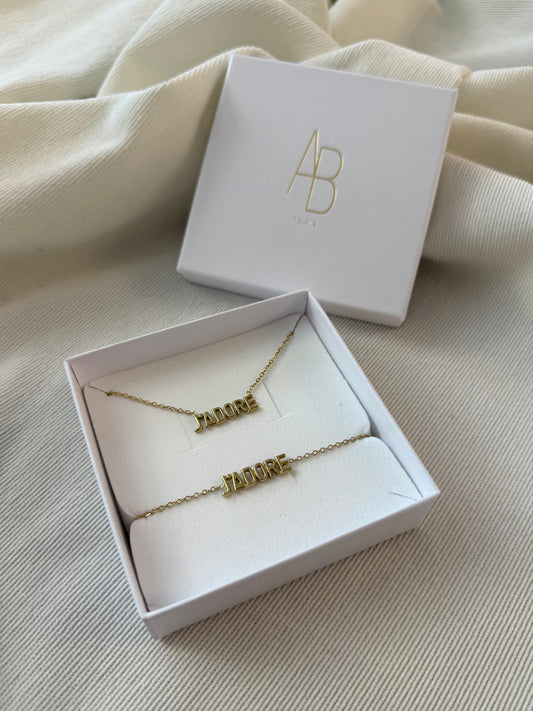 Coffret J’adore - collier et bracelet