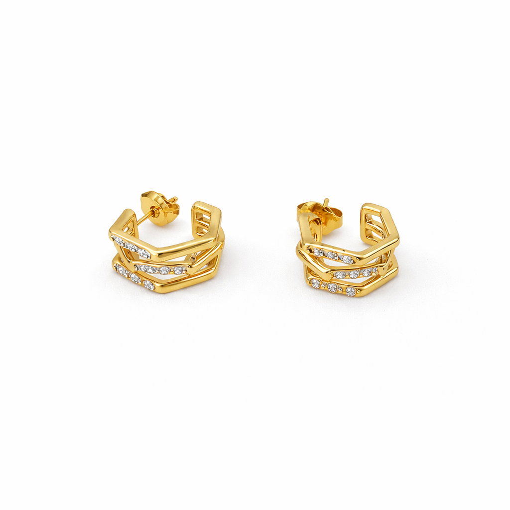 Boucles d’oreilles Cuba - doré ou argent