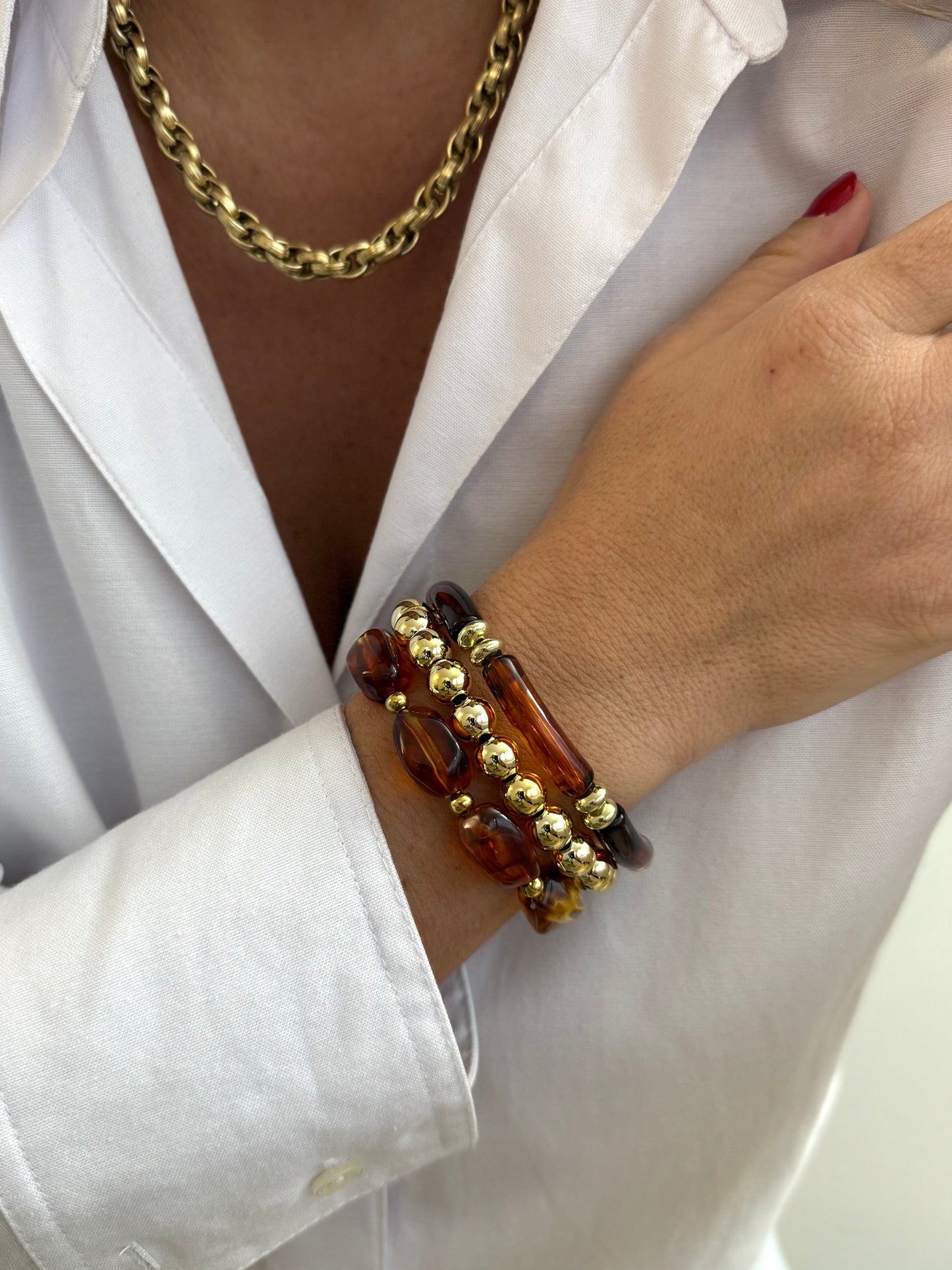 Trio de bracelets Ambre - 𝑆𝑒́𝑙𝑒𝑐𝑡𝑖𝑜𝑛 𝑠𝑝𝑒́𝑐𝑖𝑎𝑙𝑒 𝑁𝑜𝑒̈𝑙