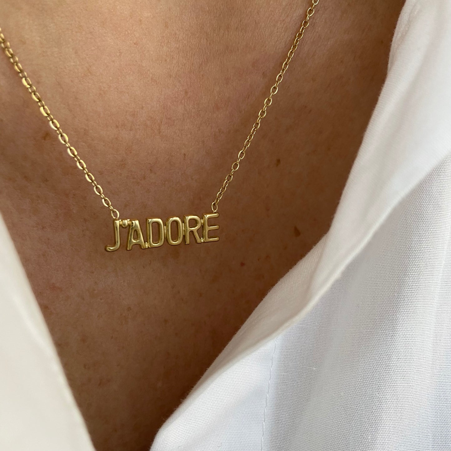 Collier J’ADORE - doré ou argent