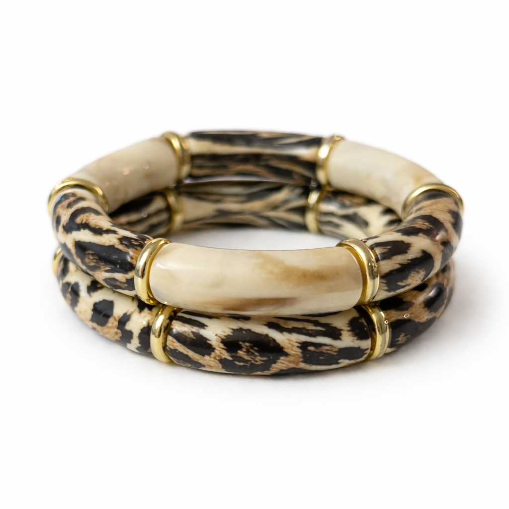 Savage Twins - Beige - lot de 2 bracelets