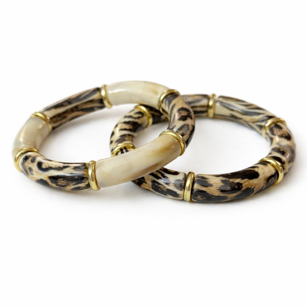 Savage Twins - Beige - lot de 2 bracelets
