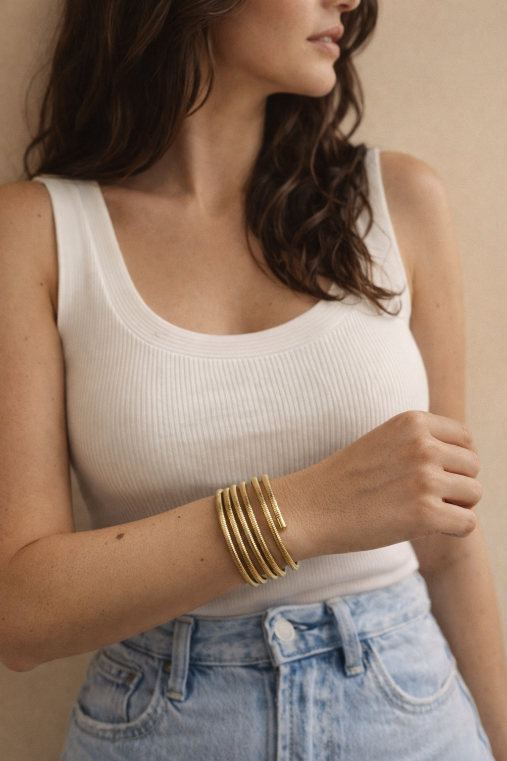 Allone - bracelet multitours - doré ou argent ★