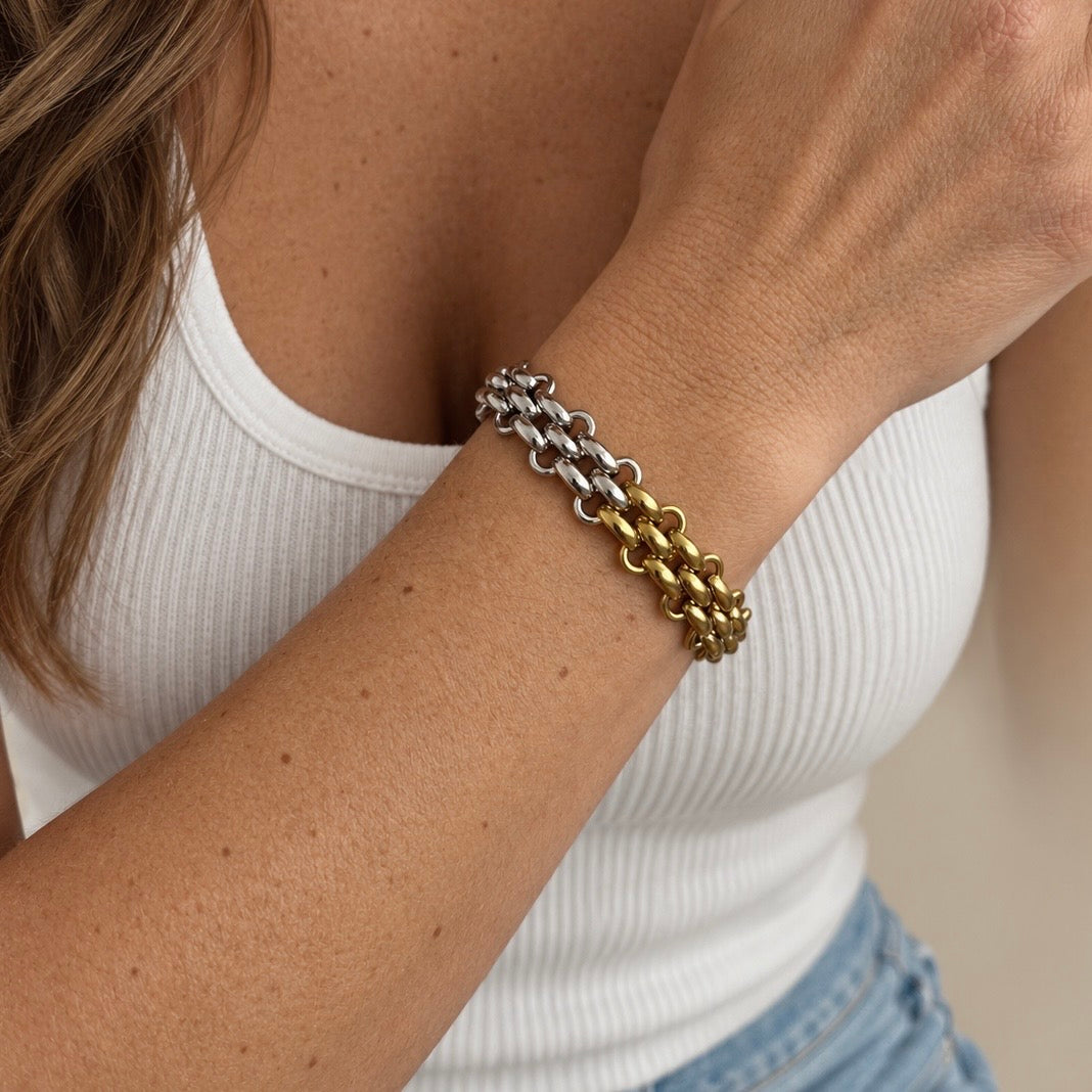Bracelet Chami - bicolore
