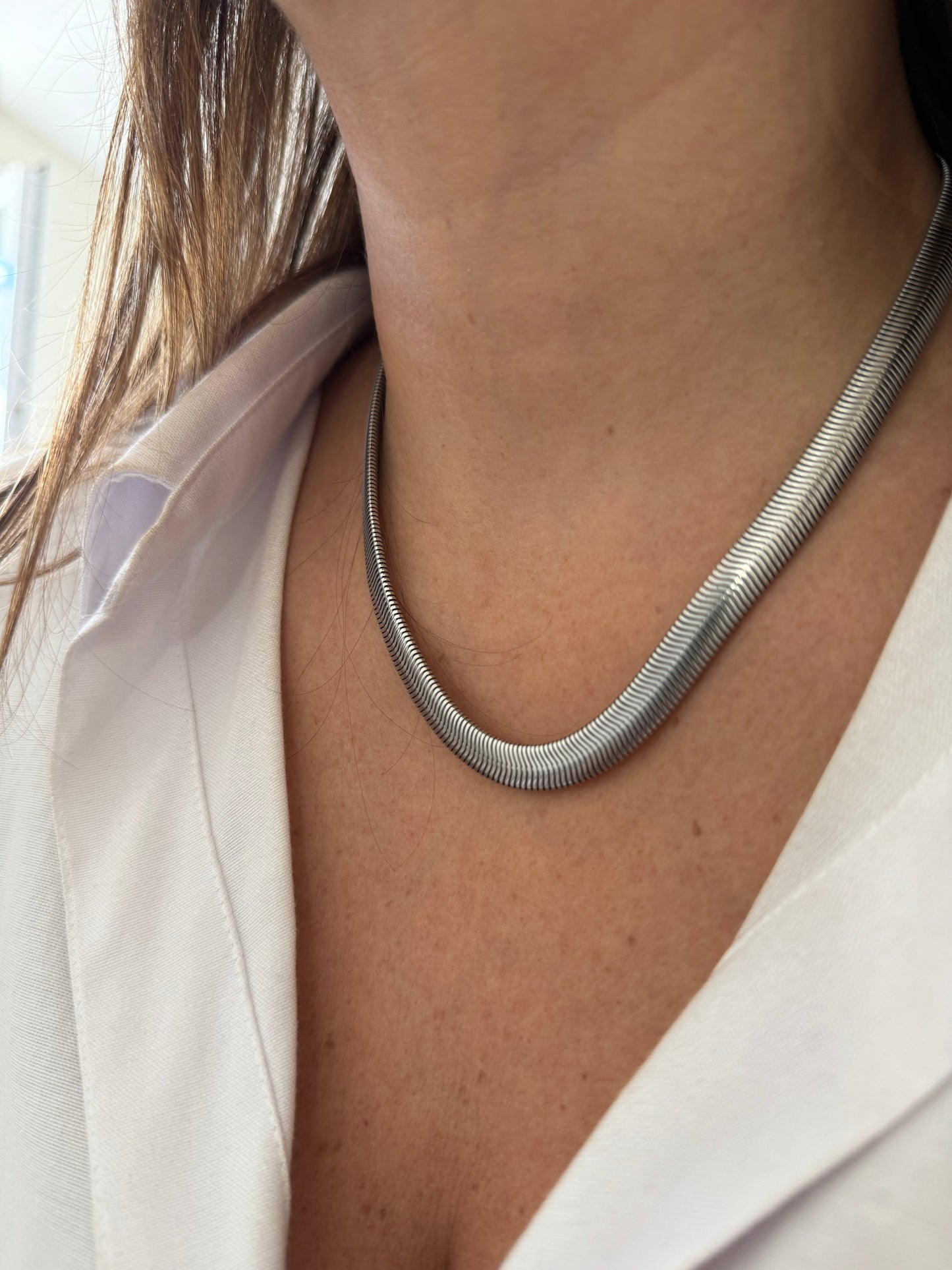 Chaîne snake - argent