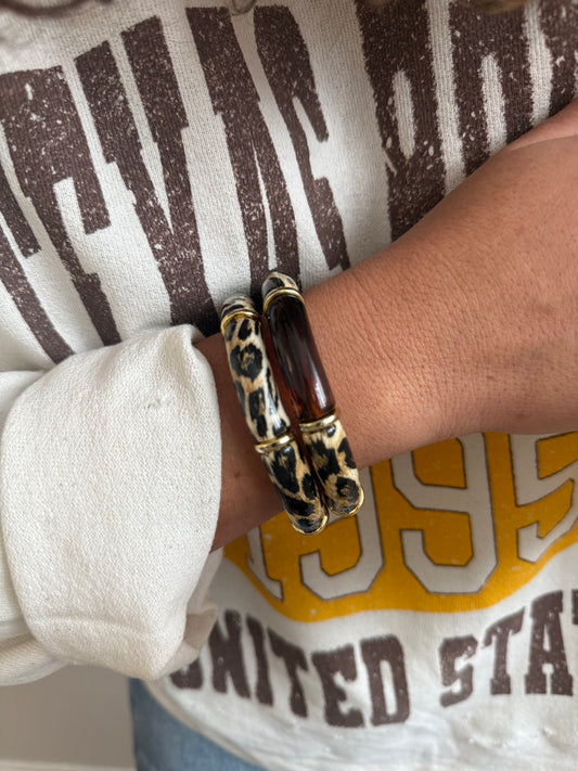 Savage Twins - Ambre - lot de 2 bracelets