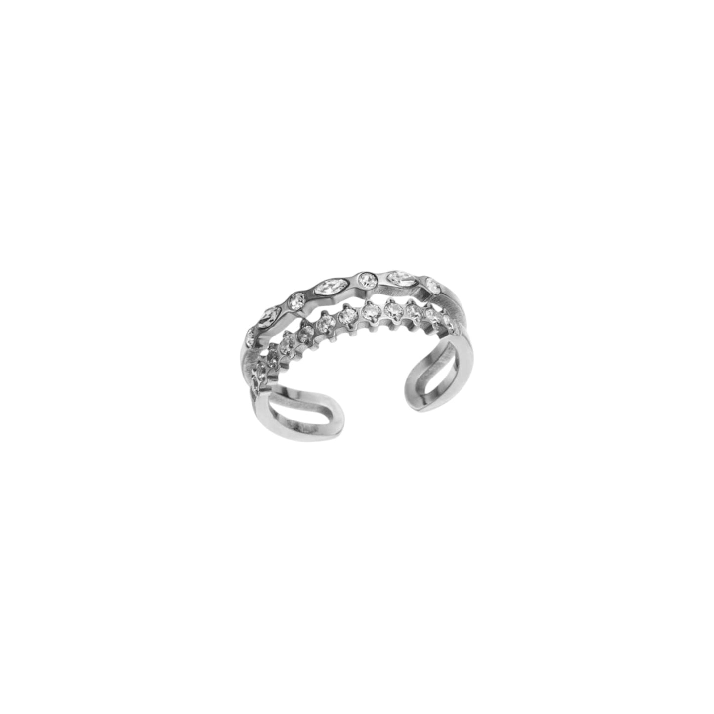 Bague ajustable Valéria - doré ou argent