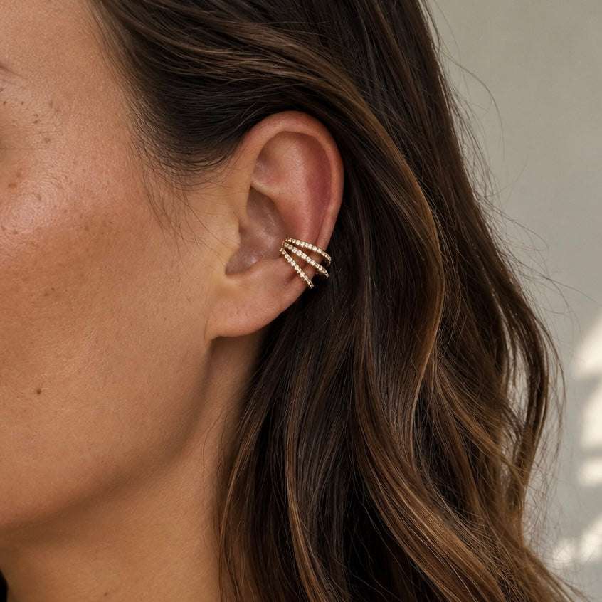 Earcuff Hanane - monoboucle vendue à l’unité - doré ou argent