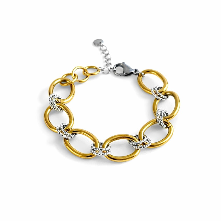 Bracelet Dinia - doré, argent ou bicolore
