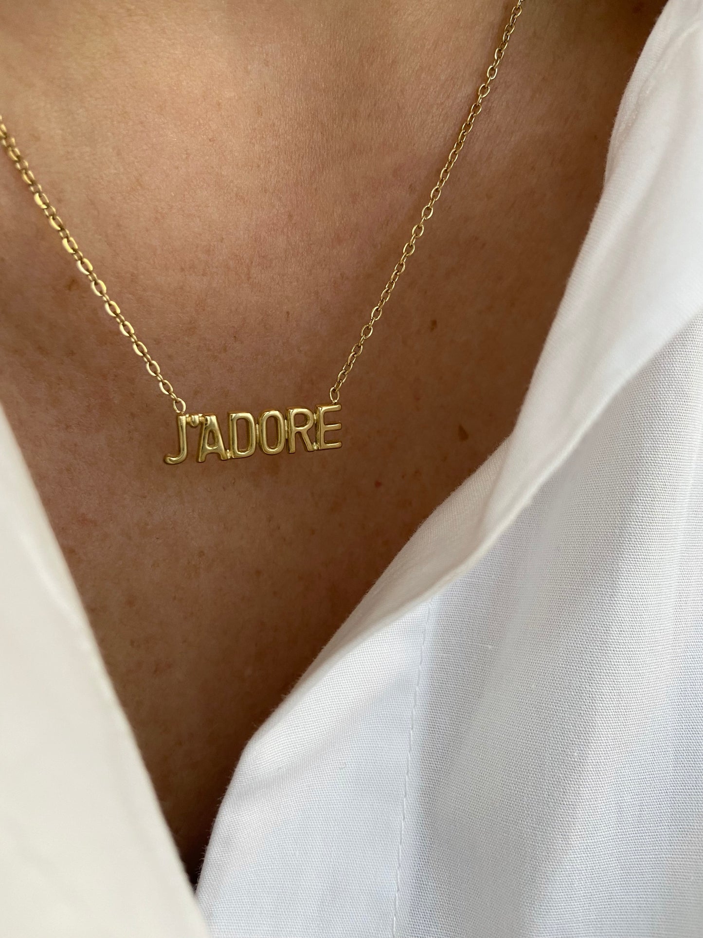 Collier J’ADORE - doré ou argent