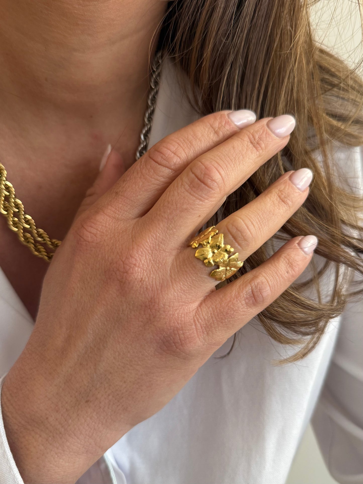 Bague Rose - doré ou argent