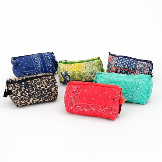 Pochette en coton matelassé