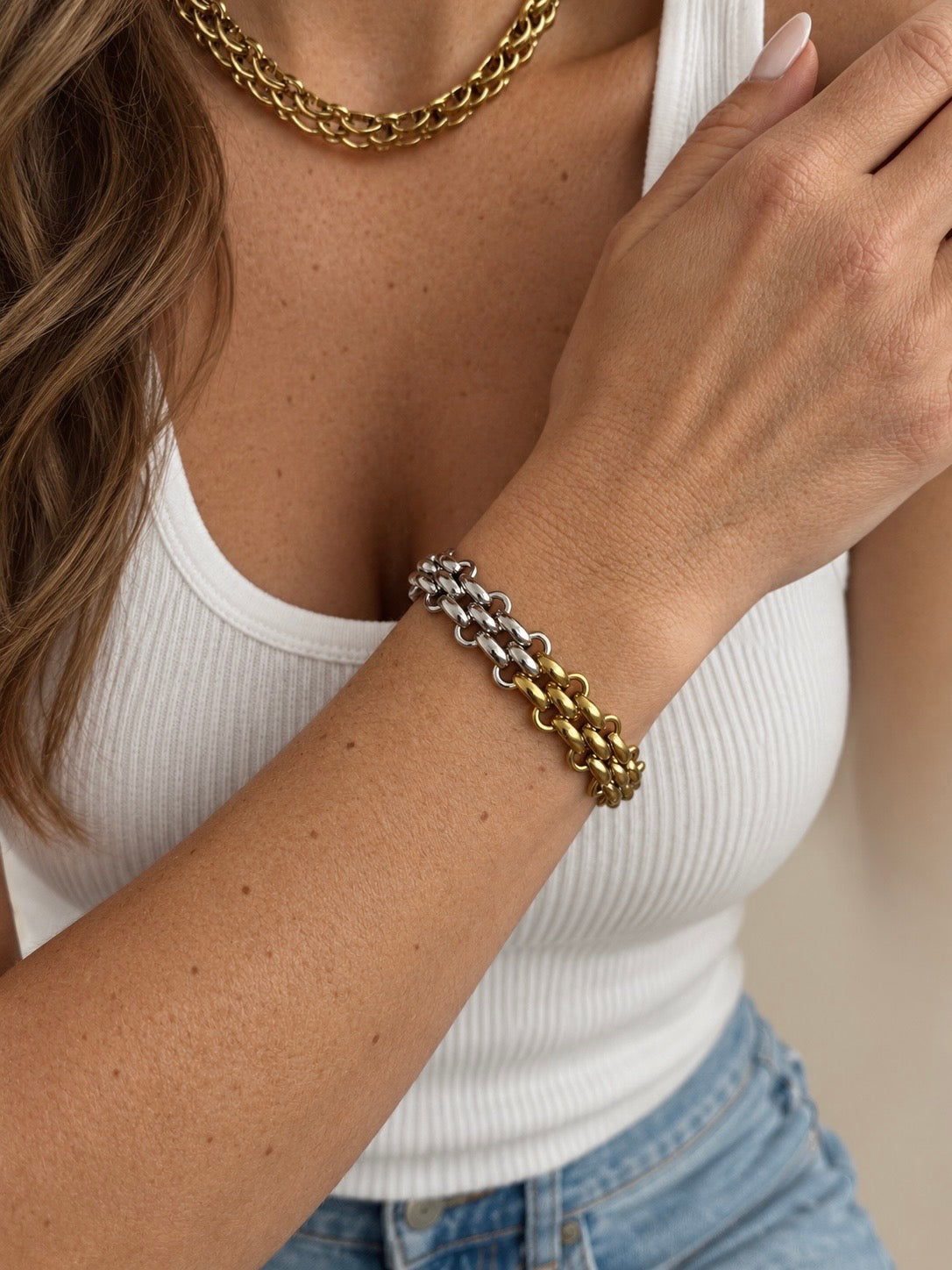 Bracelet Chami - bicolore