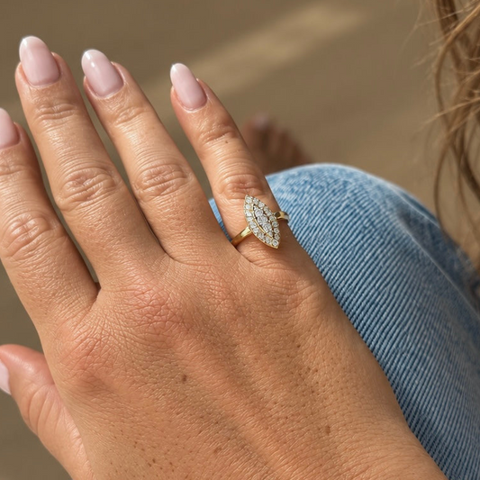 Petite marquise ajustable - doré ou argent