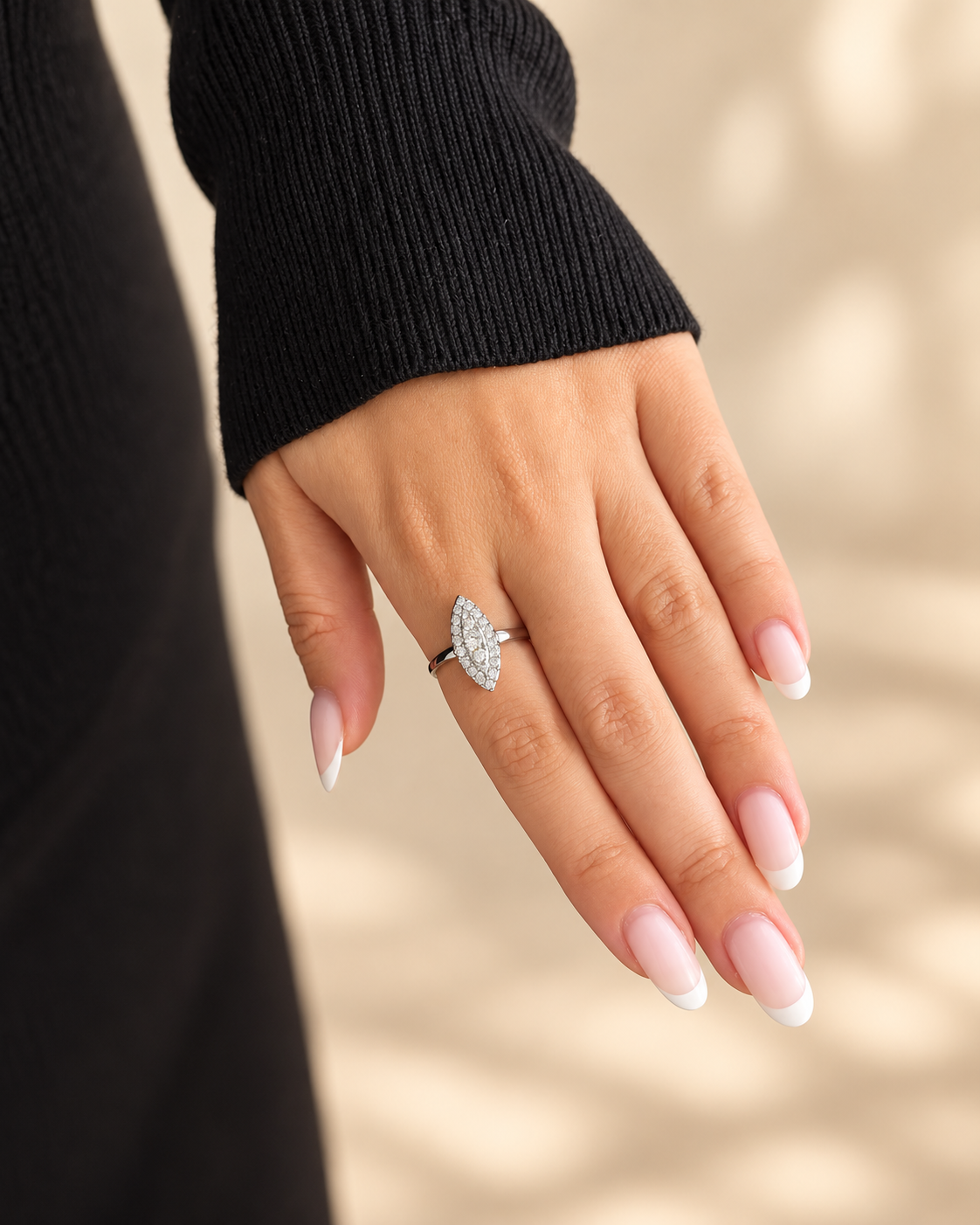 Petite marquise ajustable - doré ou argent