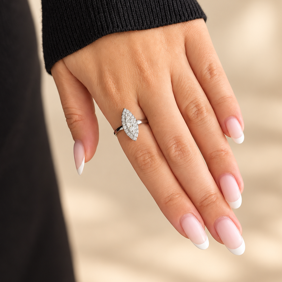 Petite marquise ajustable - doré ou argent