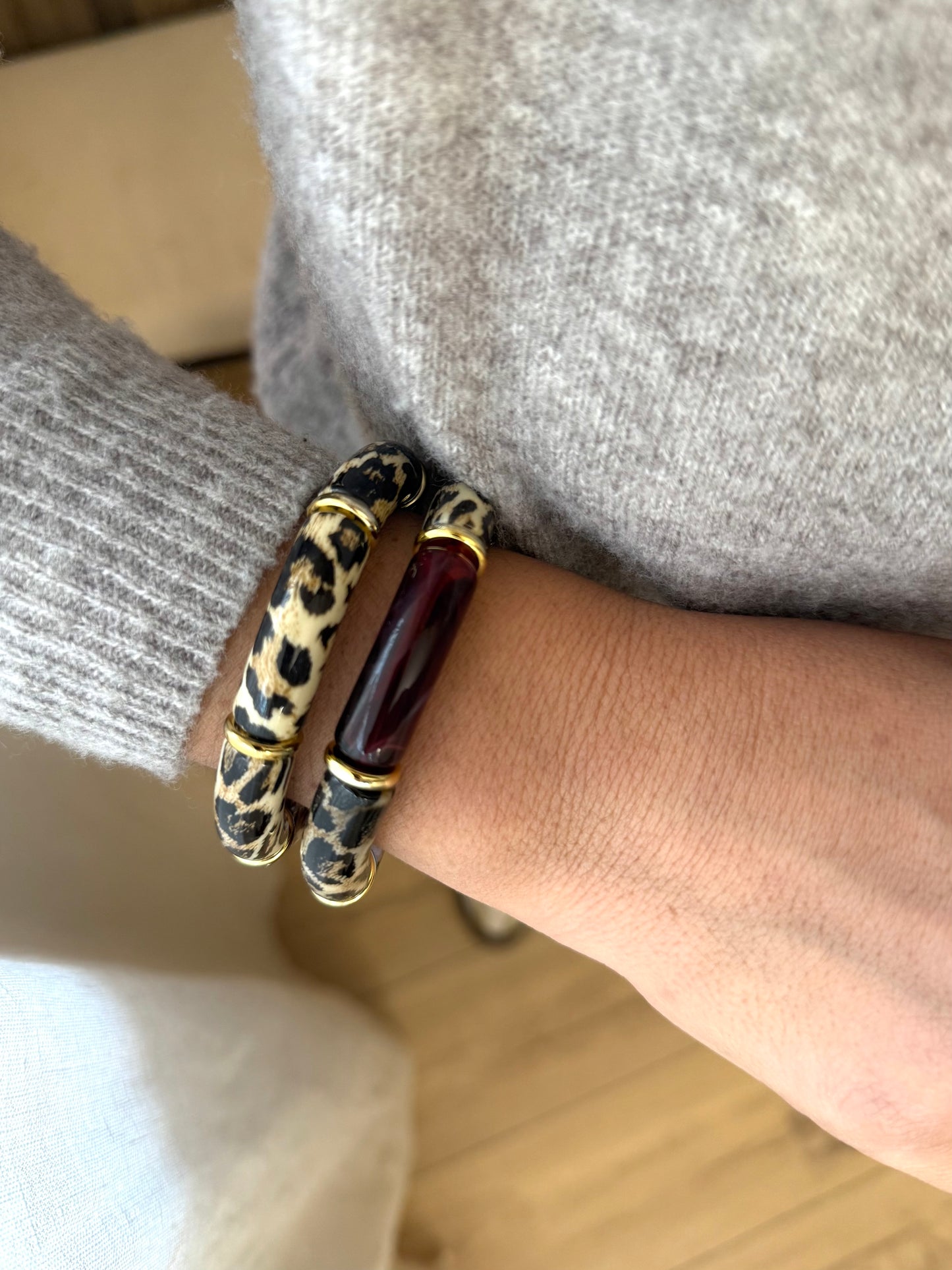 Savage Twins - Bordeaux - lot de 2 bracelets