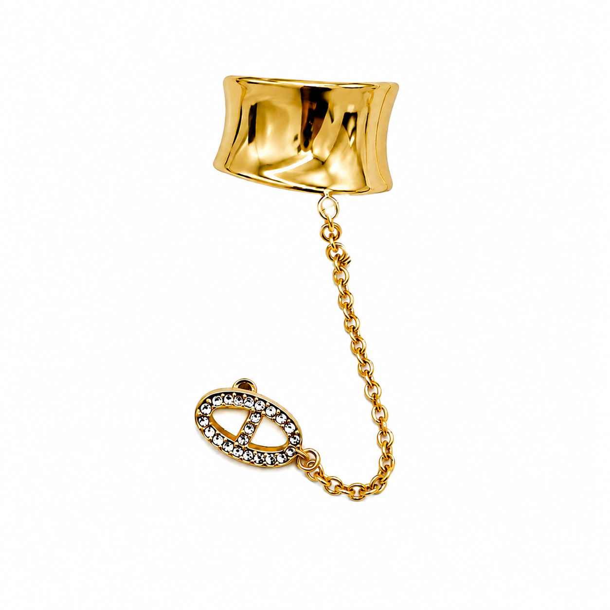 Double Boucle Earcuff Bernie - vendue à l’unité - doré ou argent