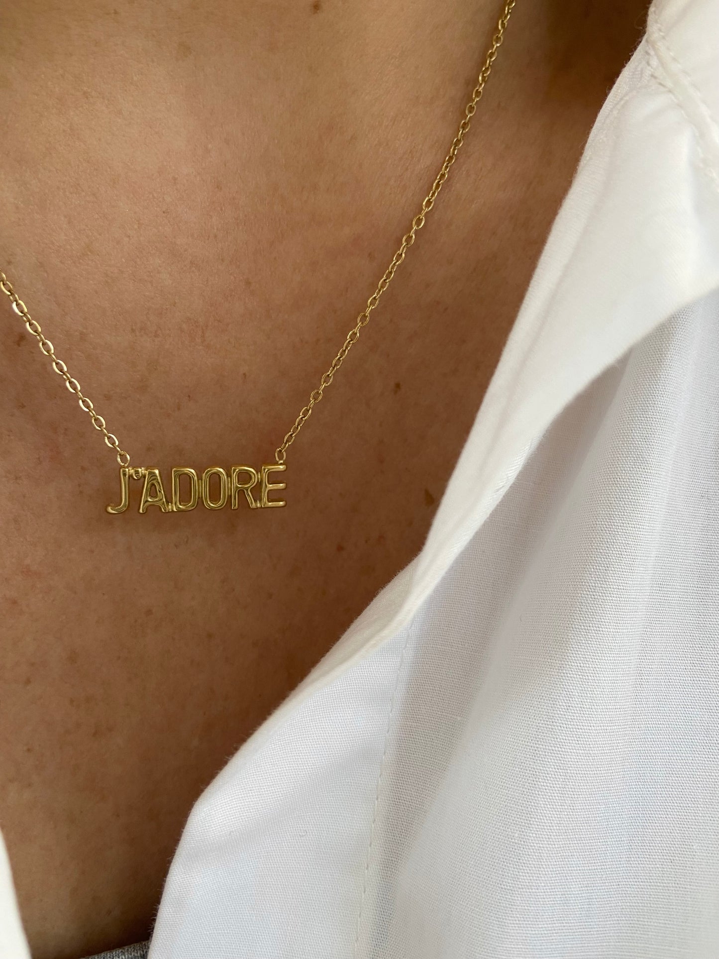 Collier J’ADORE - doré ou argent