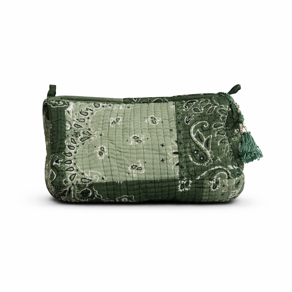 Petite Pochette en coton matelassé - Bandana Patchwork