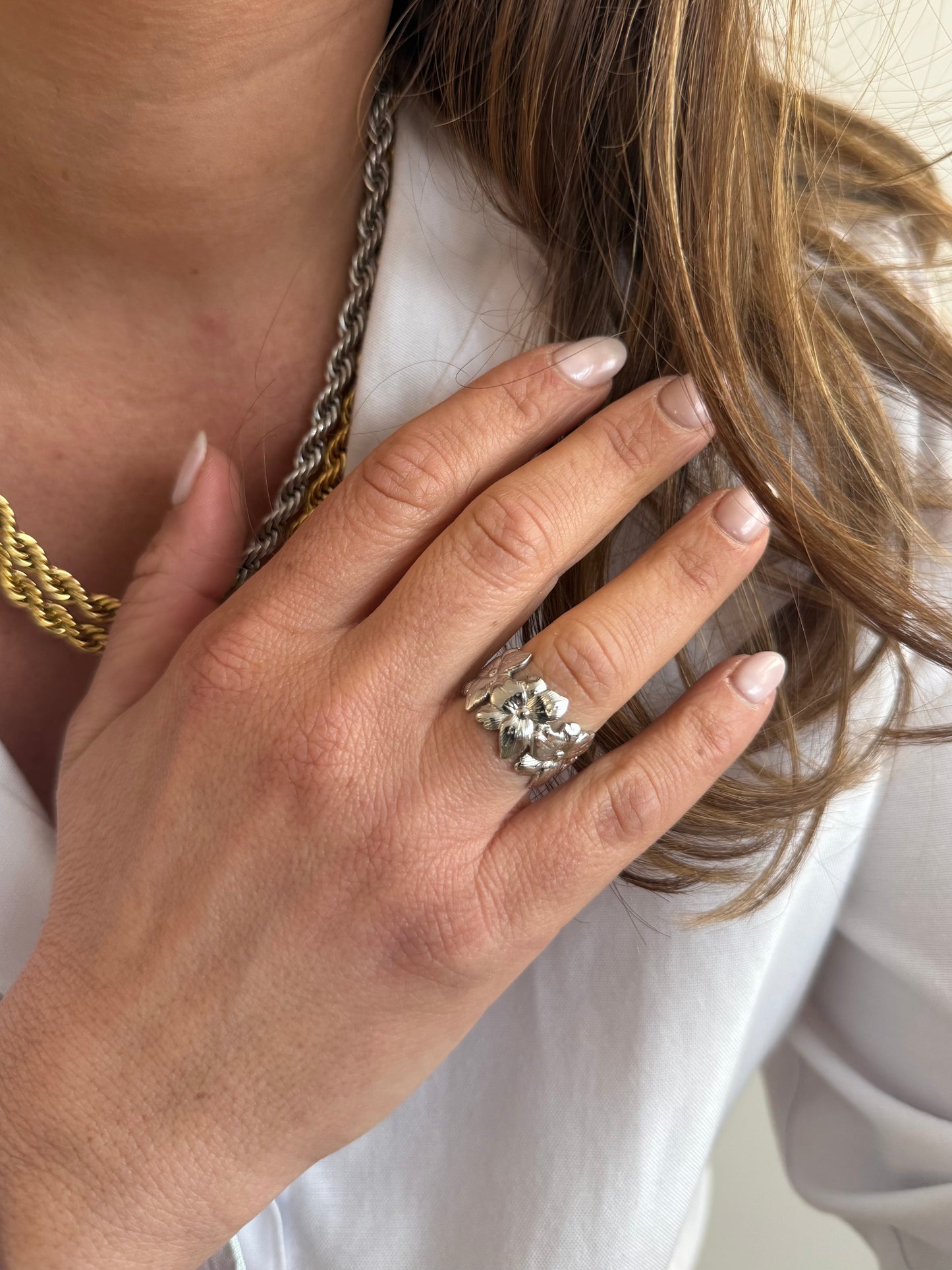 Bague Rose - doré ou argent