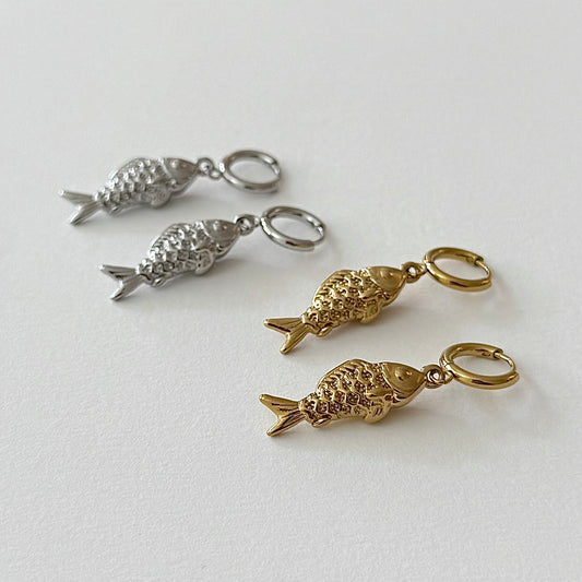 Boucles Fish - doré ou argent