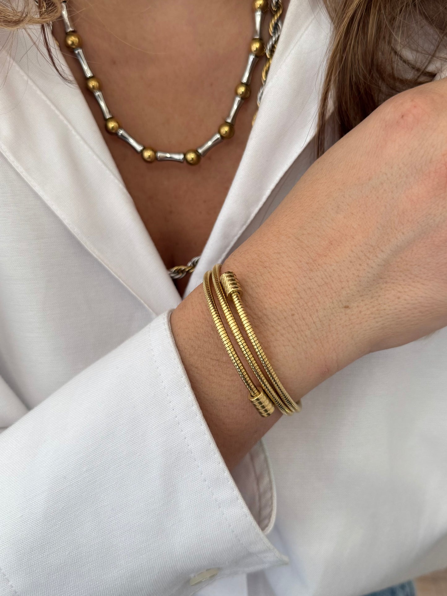 Devone - bracelet multitours - doré ou argent