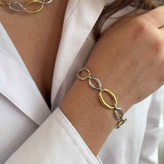Andia - le bracelet - doré ou bicolore