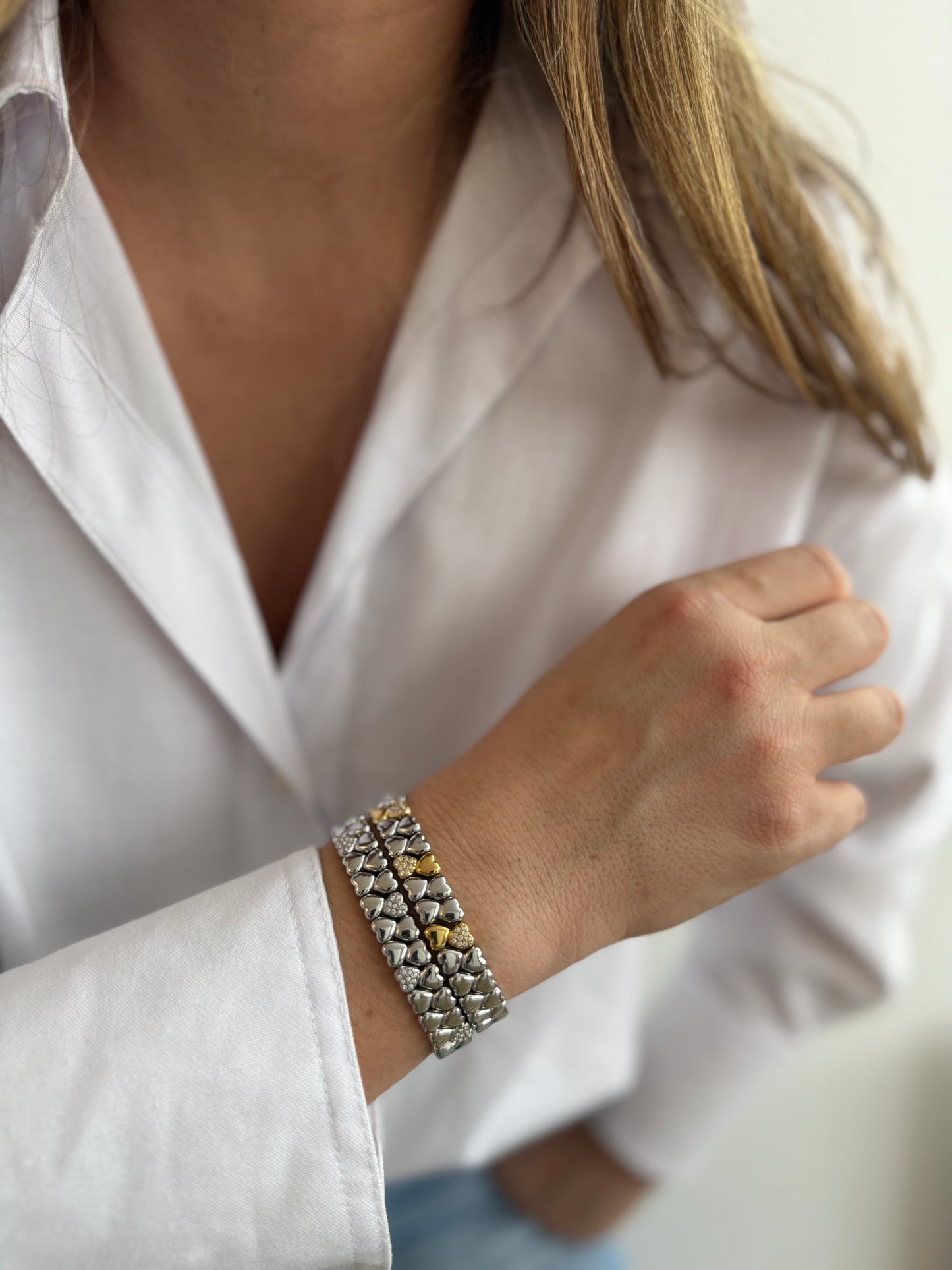 Tulpa - bracelet élastique - doré, argent ou bicolore