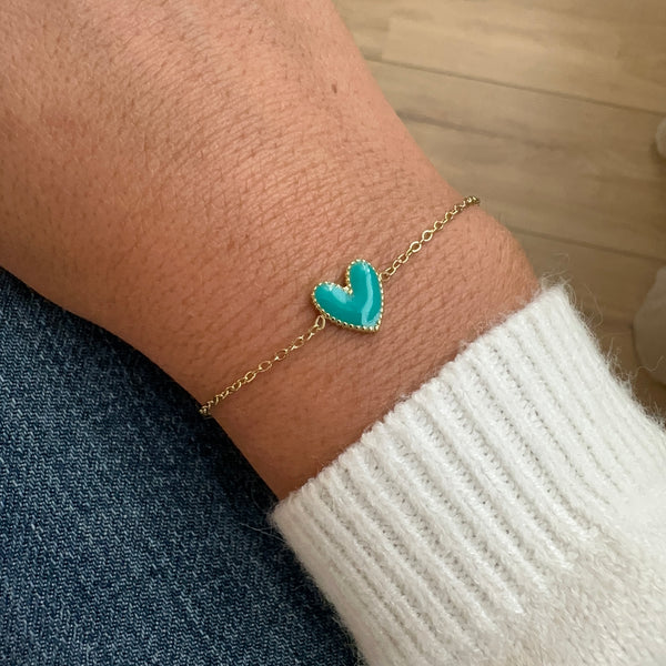 Petit Coeur Vert - le bracelet
