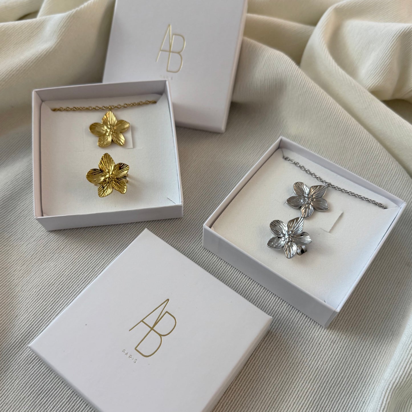 Coffret Flowers - collier et bague