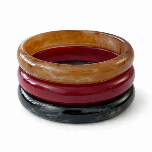 Erica Oscuro - Lot de 3 Joncs Résine