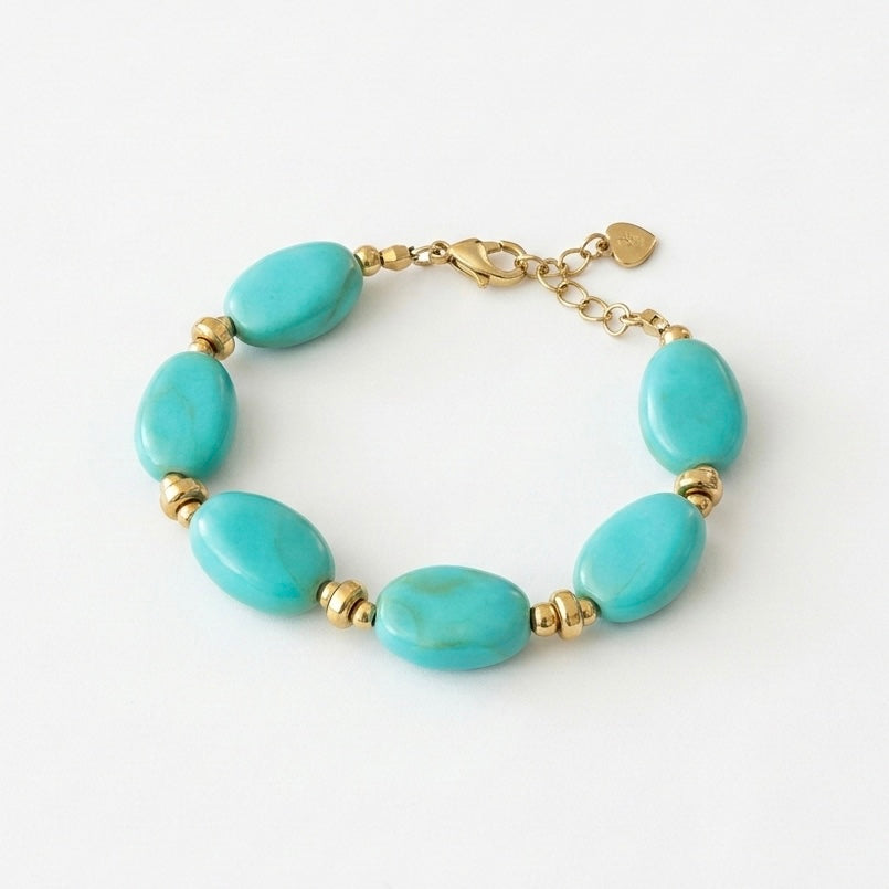 Jade - le bracelet - beige ou turquoise