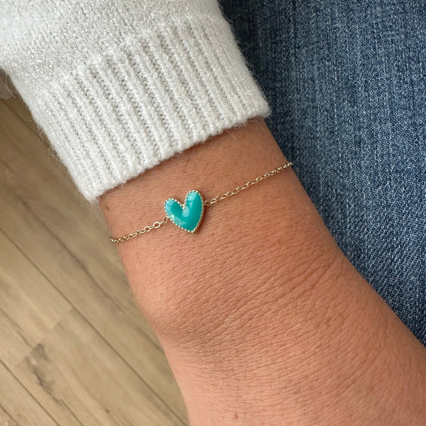 Petit Coeur - le bracelet - plusieurs couleurs disponibles