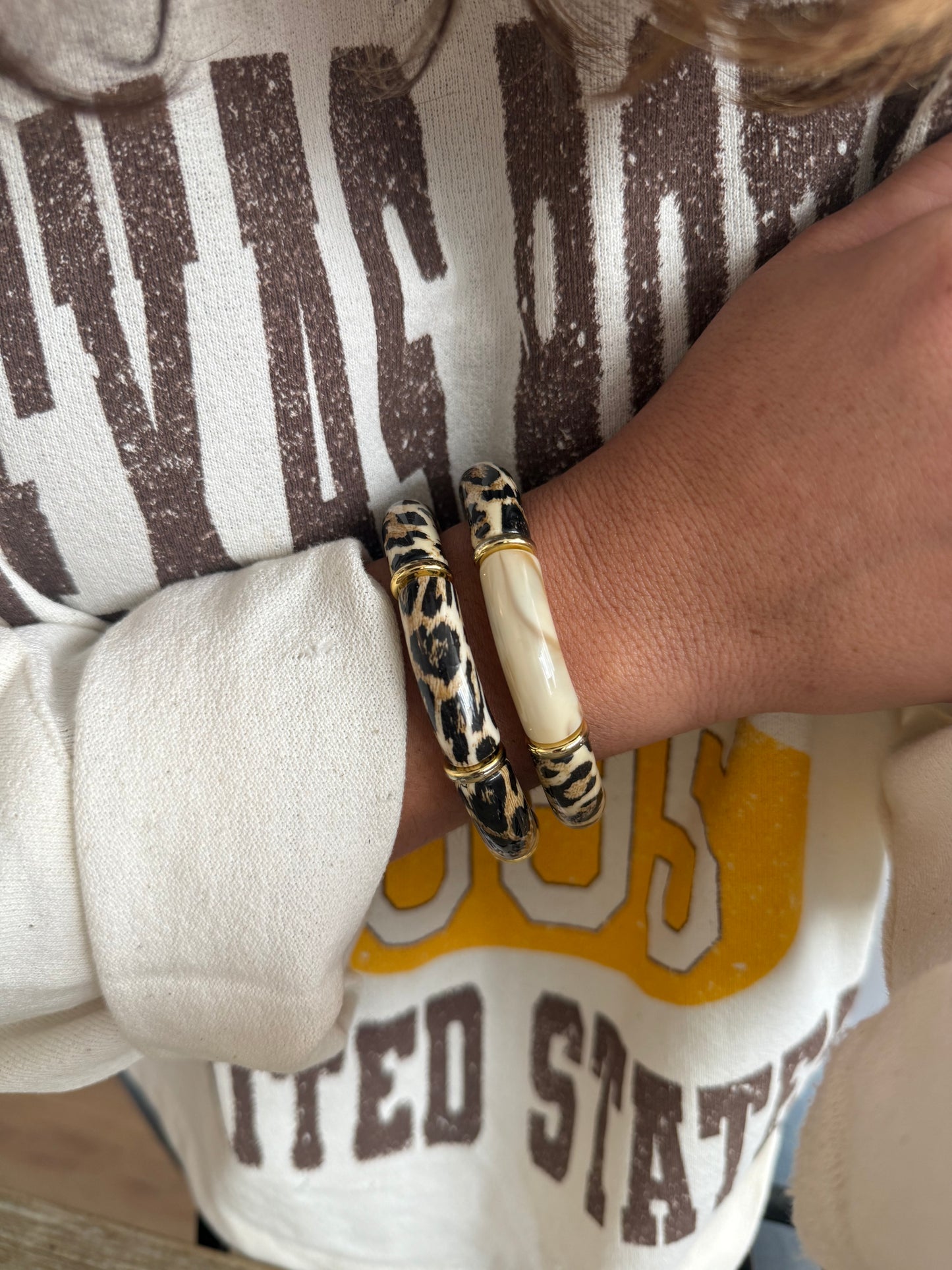 Savage Twins - Beige - lot de 2 bracelets