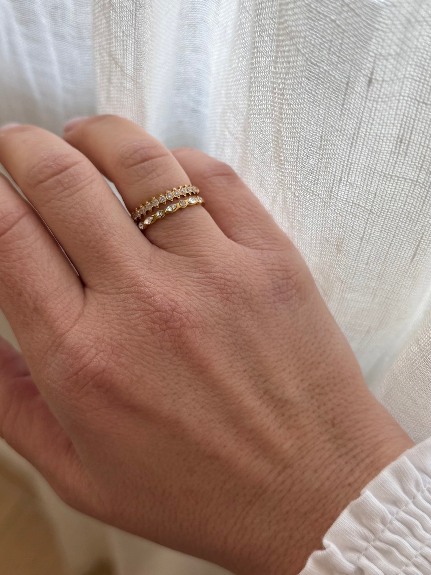 Bague ajustable Valéria - doré ou argent