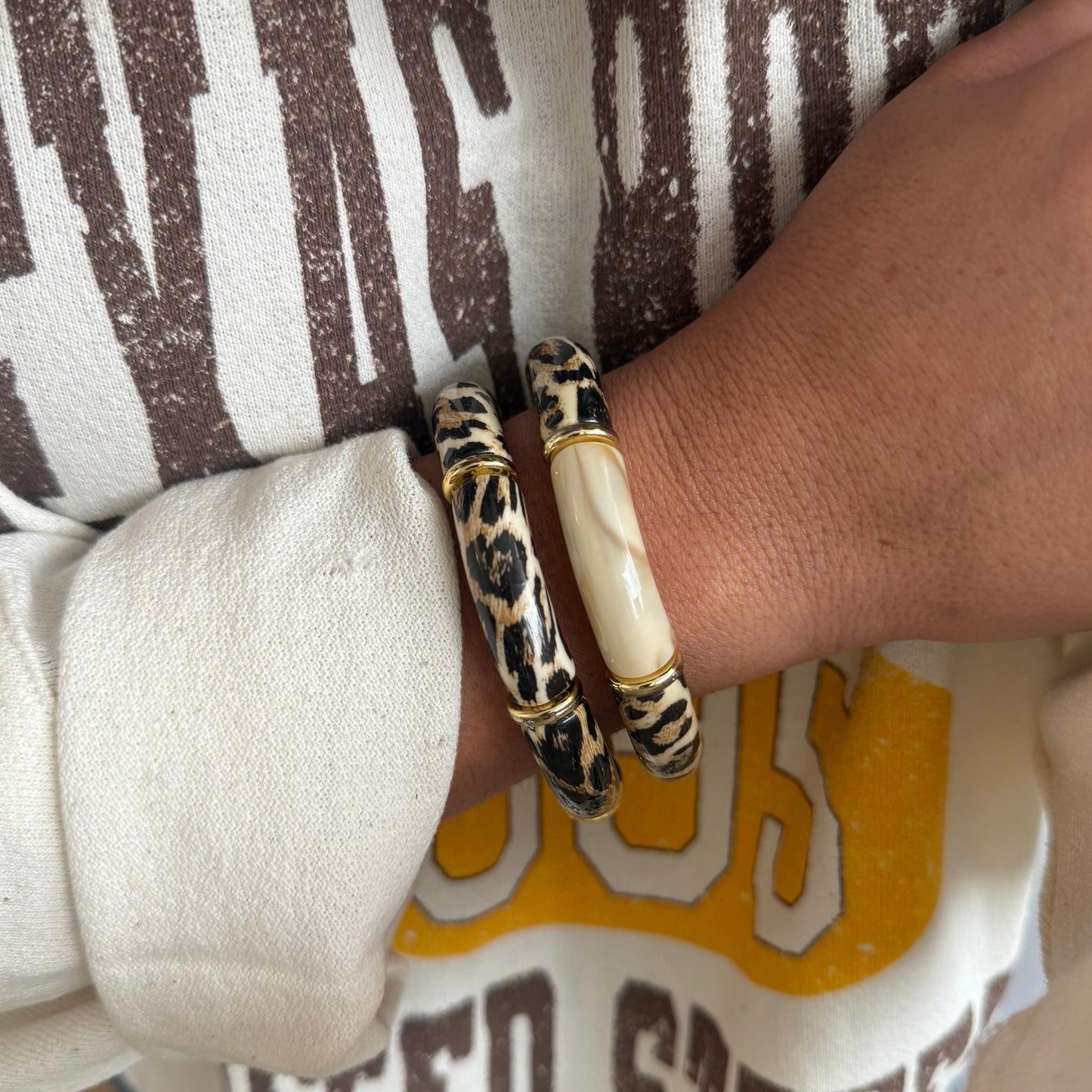Savage Twins - Beige - lot de 2 bracelets